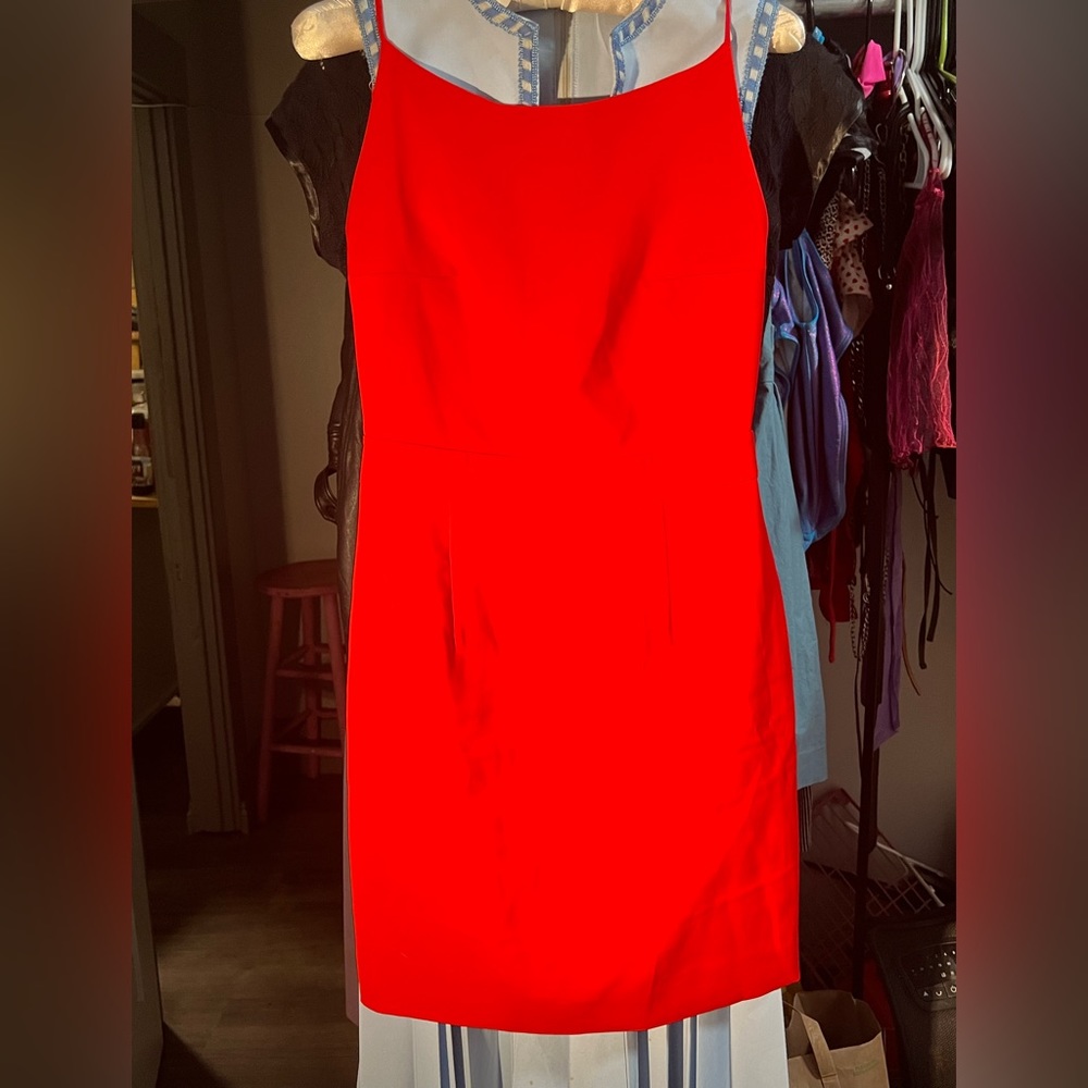Vintage Red Backless Mini Dress